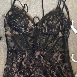 Elegant Black Lace Dress